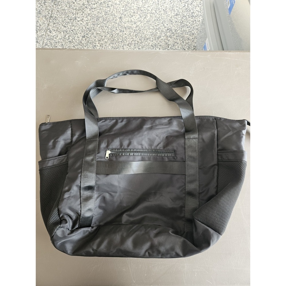 KURGOOL Black Gym Duffel Bag 17" Travel Carry On Shoulder Strap Pockets